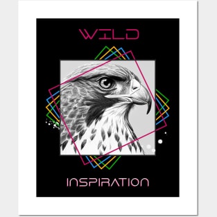 Falcon Bird Wild Nature Animal Illustration Art Drawing Posters and Art